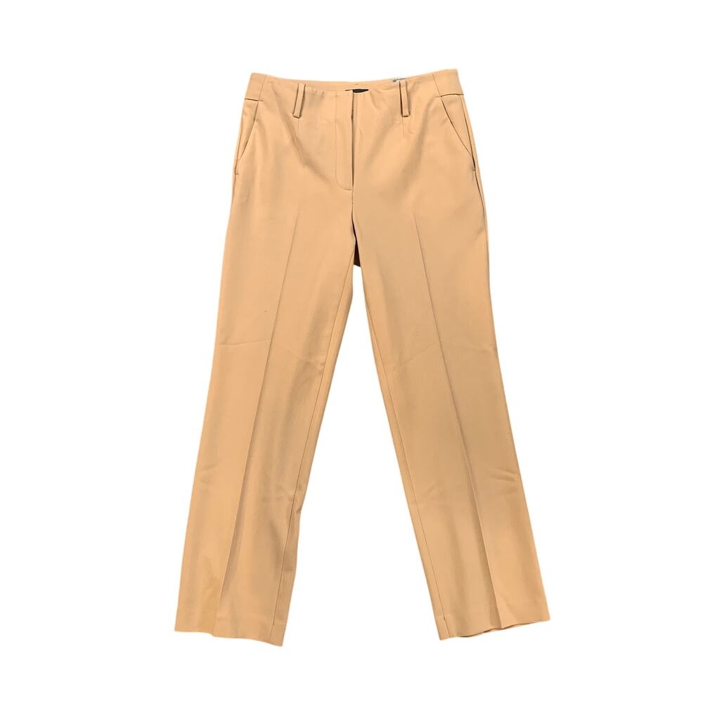 Talbots Pants Womens 6 Tan Southampton Straight Leg Stretch Side Zip Trousers